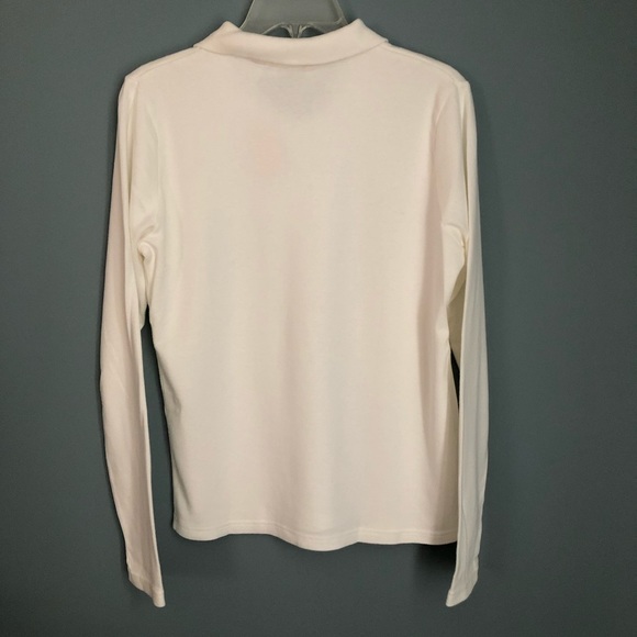 🌺WOMEN’S EDDIE BAUER POLO SHIRT SIZE S COLOR CREAM - Picture 2 of 7